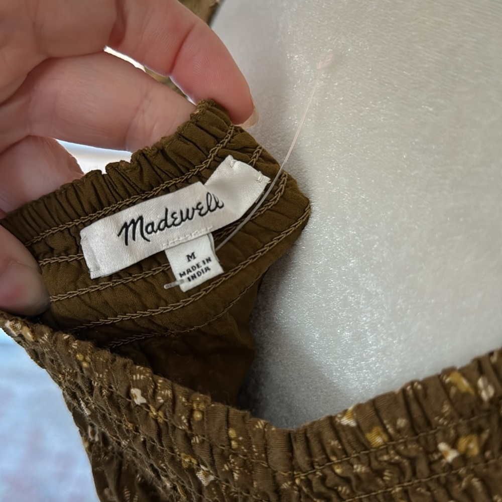 Madewell Ruffle-Sleeve Tiered Midi Dress in Daisy Stitch - Picture 9 of 9